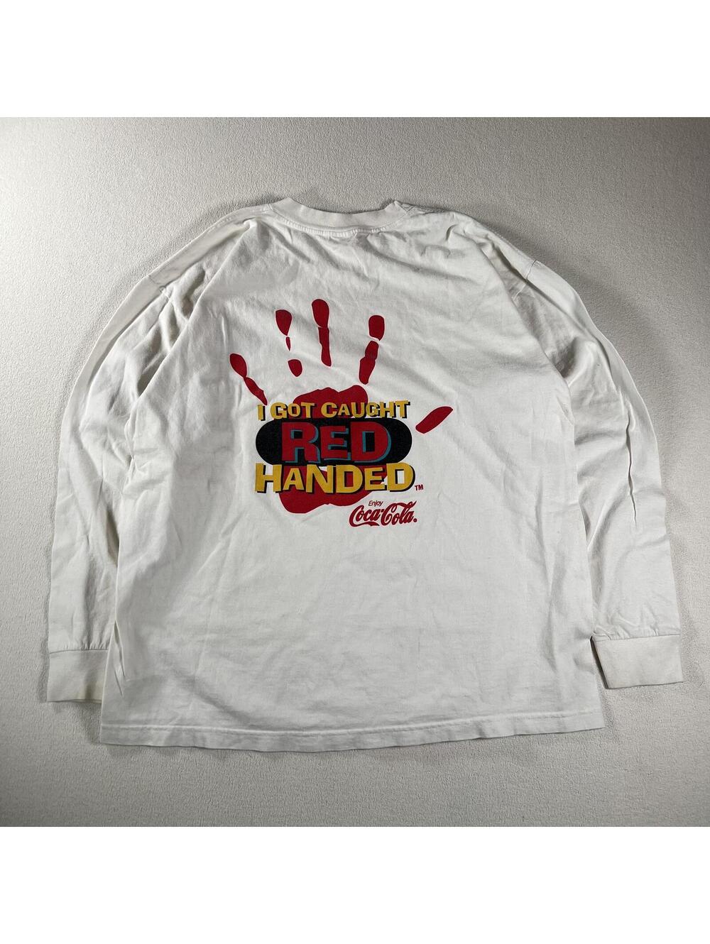 Vintage 90s Coca Cola Caught Red Handed Promo Tee